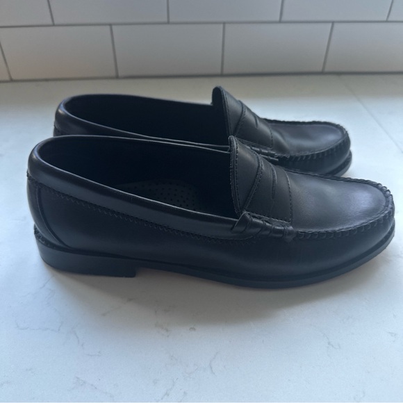 J. Crew Black Leather Loafers